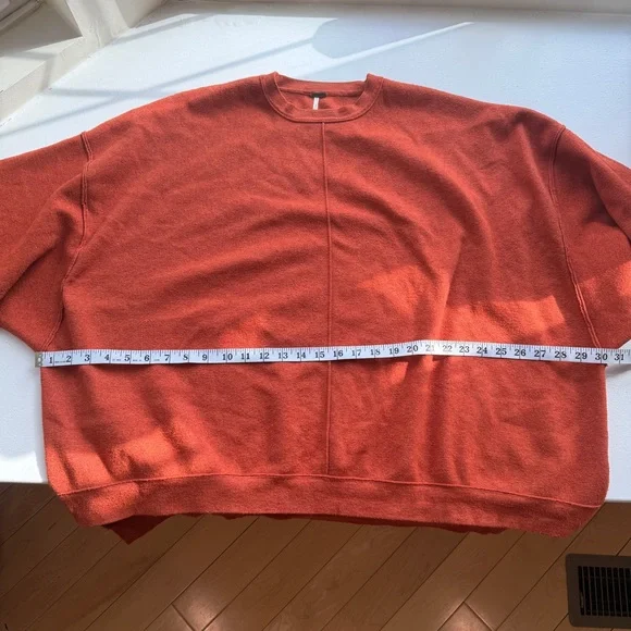 Free People Uptown Pullover Sweat in Salsa Bravo Size Small - Picture 10 of 12